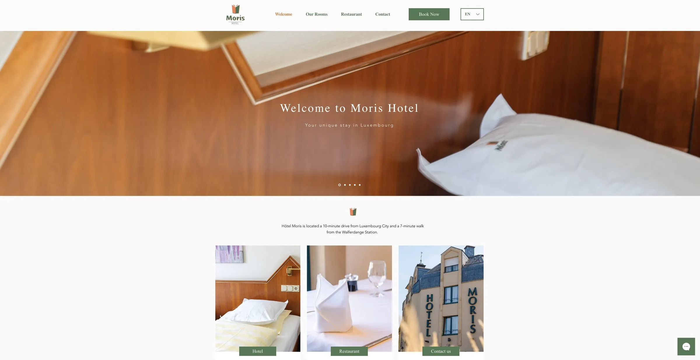 Moris Hotel: website screen moris hotel website 02