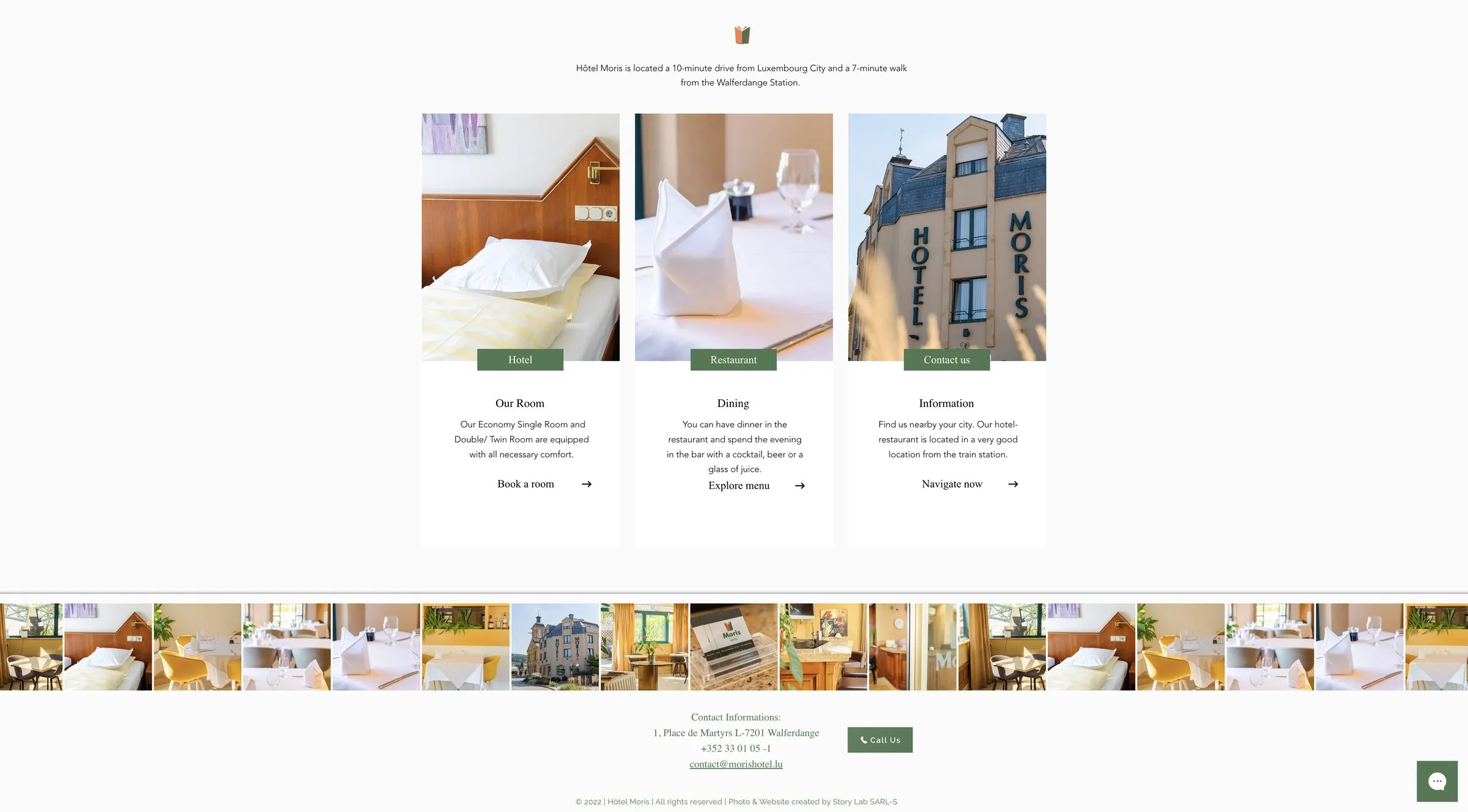 Moris Hotel: website screen moris hotel website 03